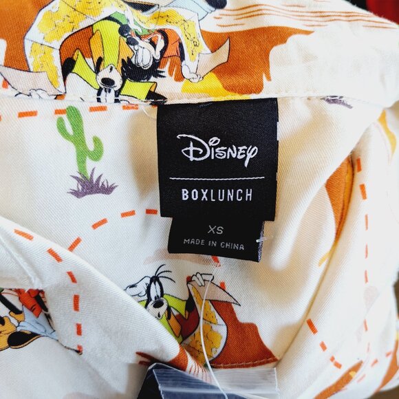 Disney Goofy Movie Road Trip Goofy & Max Allover Print Unisex Button-Up Size XS - Picture 7 of 9